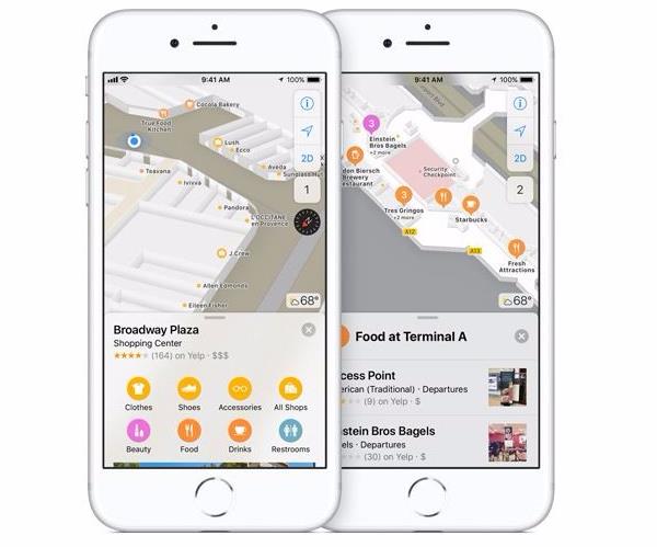 Apple Maps informa restaurantes, lojas e banheiros em terminais de aeroportos