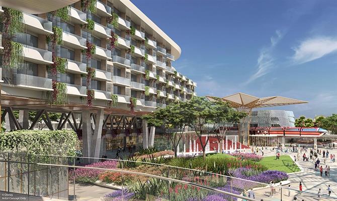 Design fará com que o novo hotel pareça um oásis em meio ao complexo da Disney