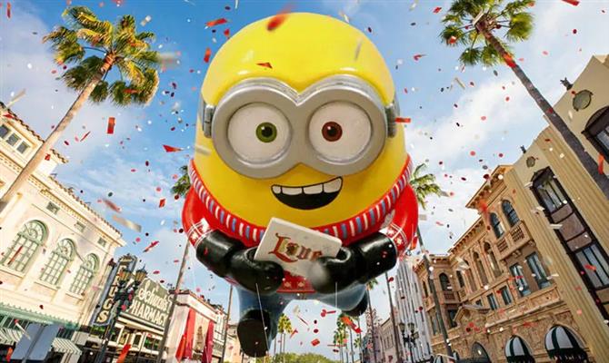 Minions são novidade na Holiday Parade do Universal Studios