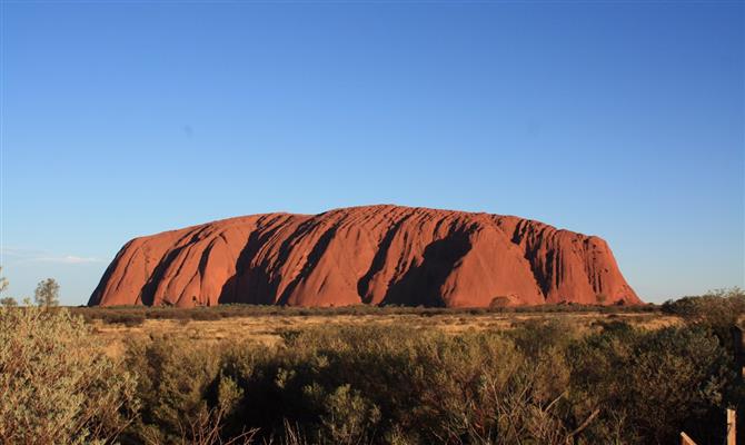O monumento de Uluru, ou Ayers Rock