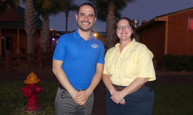 Alejandro Buitrago e Kelly Rote, ambos do Visit Central Florida