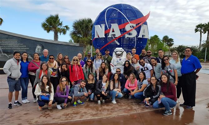 Visit Orlando levou agentes e operadores ao Kennedy Space Center Visitor Complex, no Cabo Canaveral