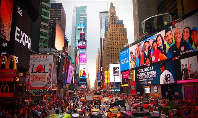Nova York, nos Estados Unidos, país que lidera em gastos de turistas internacionais