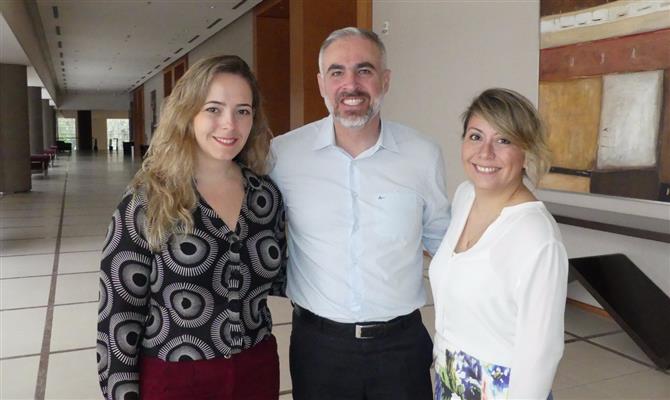 O reformulado corporativo da Gol: Renata Pestana (TMC), Anderson Wolff (Empresas) e Carolina Gaete (gerência executiva)