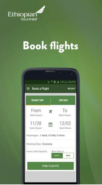 Novo app garante facilidades ao passageiro da Ethiopian