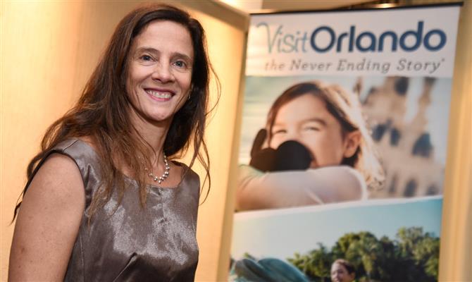 Jane Terra, do Visit Orlando, que é o patrocinador master do Visit USA em 2018