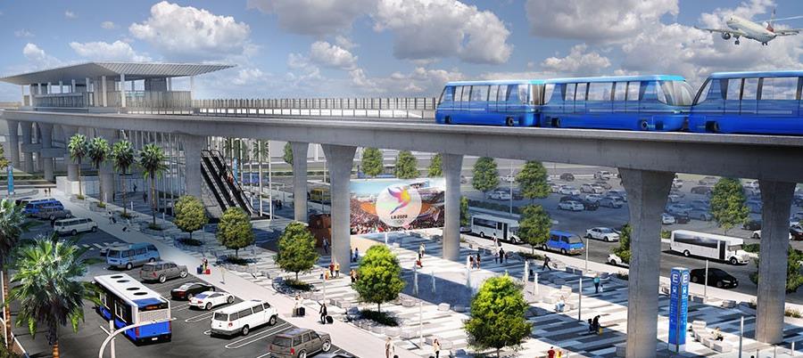 Trem que ligará os terminais do LAX ao estacionamento e linhas de metrô deve ficar pronto em 2023
