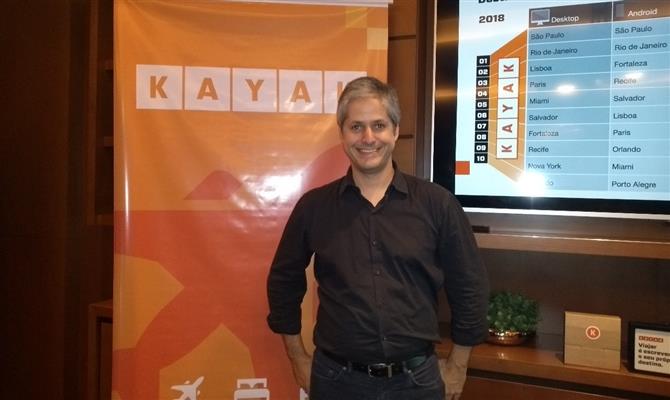 Eduardo Fleury, country manager da Kayak, divulgou a pesquisa nesta segunda (2) em São Paulo