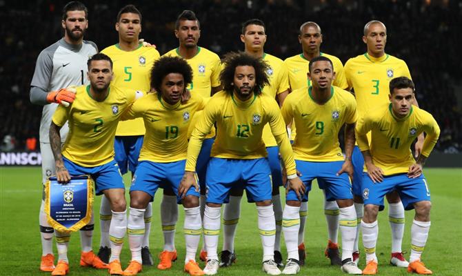 A seleção brasileira, que vai à Rússia em busca do hexa