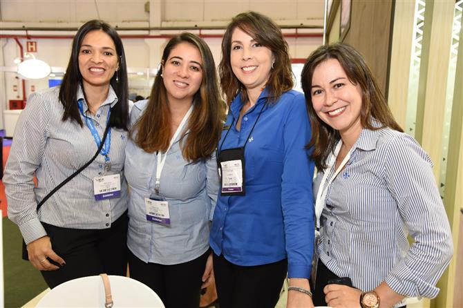 Marli Siqueira e Mariana Higa, do CPTM, com Bruna Freitas e Carla Marin, da Aeromexico