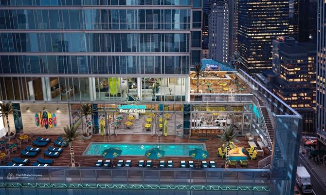 Novo resort Margaritaville ficará na Sétima Avenida, na Times Square, e custará mais de US$ 300 milhões