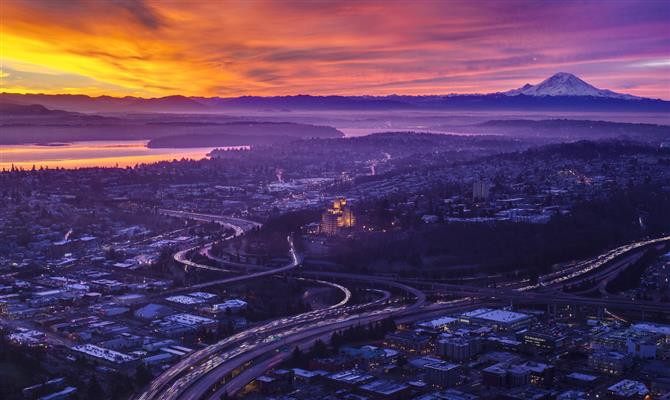Sky View Observatory oferece uma vista 360º de Seattle