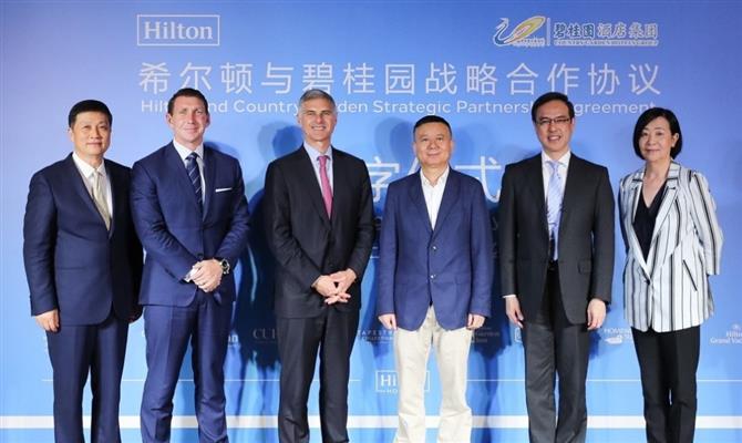 Representantes dos grupos Country Garden e Hilton fecharam acordo em Xangai