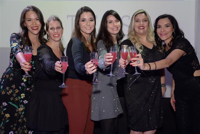 A equipe de vendas da RCD Hotels no Brasil: Beatriz Barbosa, Luciana Nasser, Jessica Bueno, Juliana Gardinalli, Carla Cecchele e Glaucia Barbosa