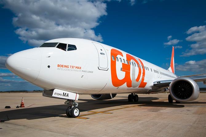 Primeiro Boeing 737 Max 8 da Gol chegou neste sábado (30) ao aeroporto de Confins, em Minas Gerais; no total, serão 120 unidades do modelo