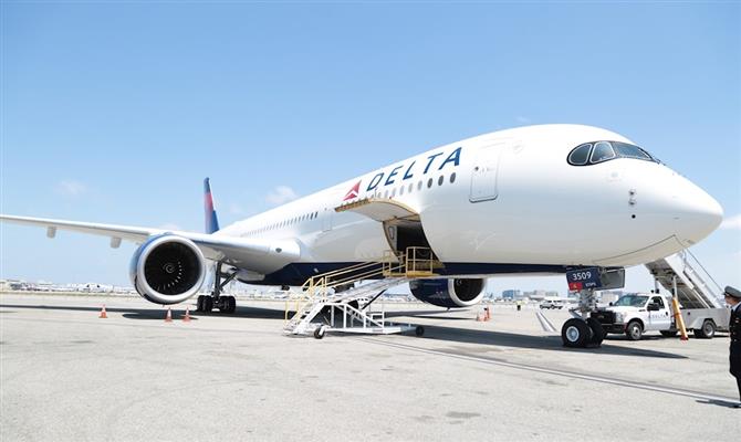 Nova aeronave A350 da Delta tem tecnologias para minimizar jet lag