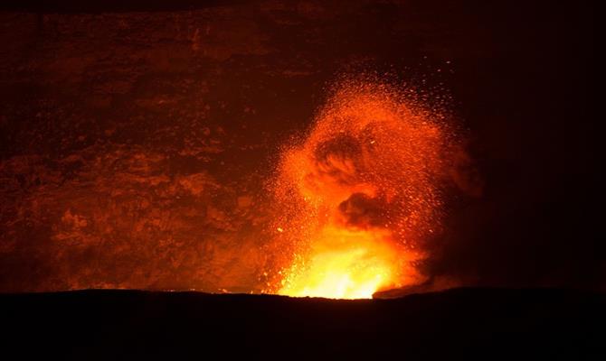 A explosão foi causada no vulcão Kilauea