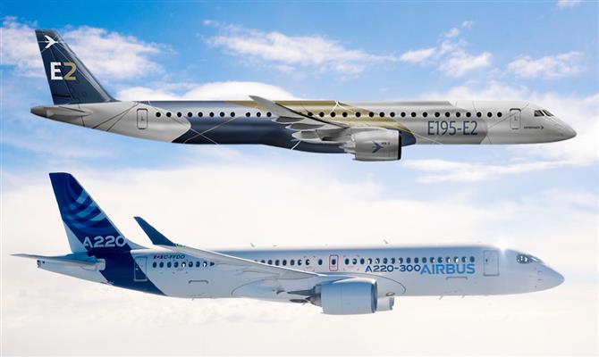 Novos modelos da Embraer e Airbus protagonizam novo duelo em busca de mercado na aviação internacional