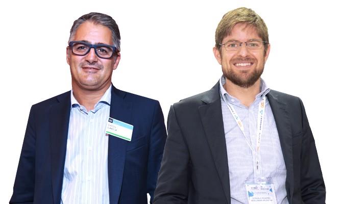 Diego Garcia, diretor da Air Europa para Américas, e Gonzalo Romero, novo diretor para o Brasil