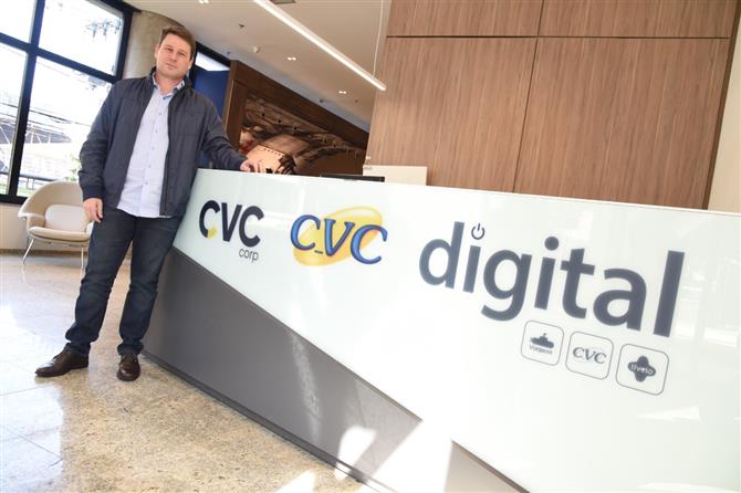 Jacques Varaschim, CIO da CVC Corp, no edifício mais novo dos seis ocupados pela empresa, o ABC Tower, também conhecido como CVC Digital