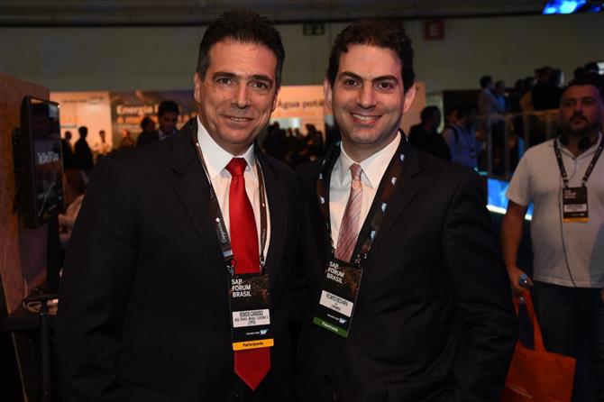 Venicio Cardoso, da BCD Travel, e Ricardo Bechara, da SAP Concur