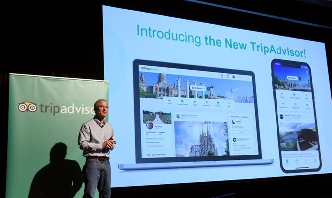 O CEO da TripAdvisor, Steve Kaufer, apresenta o novo feed de viagem da plataforma