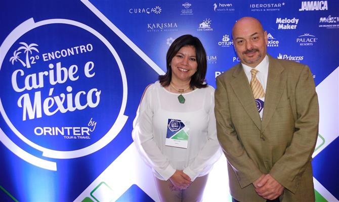 Diana Pomar, do Conselho de Promoção Turística do México, e Luis Prado, da empresa Estrategias Dinámicas