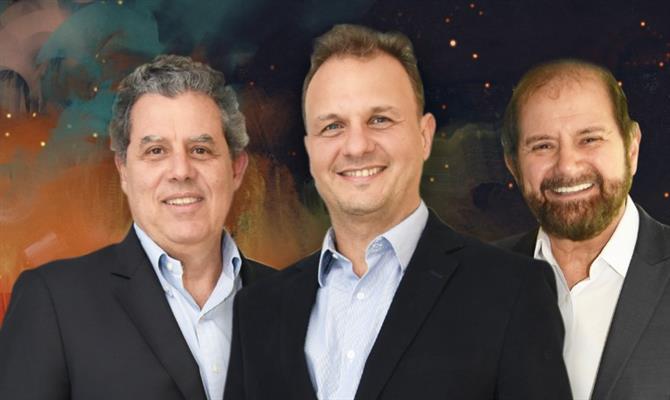 Luiz Eduardo Falco, Luiz Fernando Fogaça e Guilherme Paulus, da CVC Corp