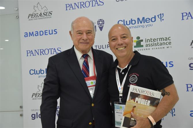Guillermo Alcorta, da PANROTAS, com Marco Oliva, do Club Med