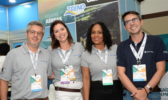 Rebeca Ferreira (segunda), gerente regional de Vendas da Trend para Norte e Nordeste, com Fábio Cardoso, Joseane Viana e Marcus Campos, também da equipe da Trend
