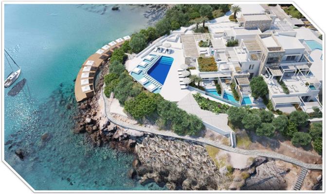 O The Island Concept será um hotel-butique de luxo de 16 suítes em Agios Nikolaos, Creta, com piscinas privativas e uma praia exclusiva