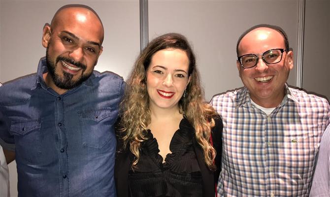 Madson Silva (FRT Operadora), Renata Pestana (Gol) e Fábio Mader (CVC Corp)