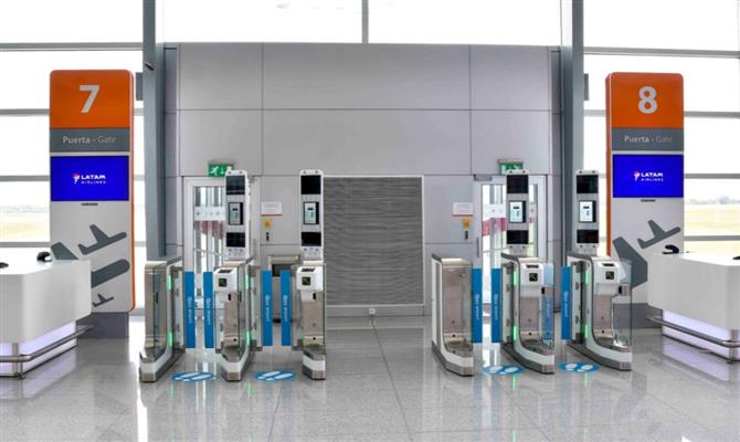 Novo sistema de biometria do Aeroporto de Carrasco, em Montevidéu