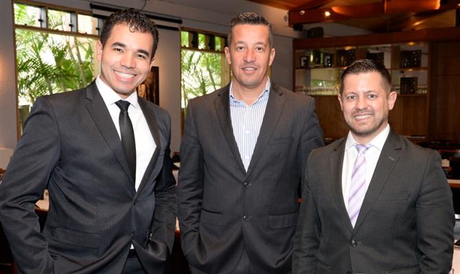 Rafael Faria, Luciano Motta e Ricardo Dias, da Mabu Hotéis & Resorts