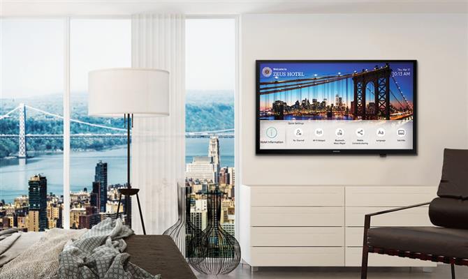 Novos televisores da Samsung permitem maior integração entre hóspede e hotel