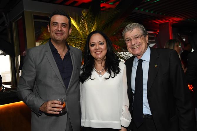 Carlos Antunes, da Alitalia, Mirella Morici, da Agenzia Nazionale del Turismo, e Lico Rossini, da Câmara de Comércio Italiana