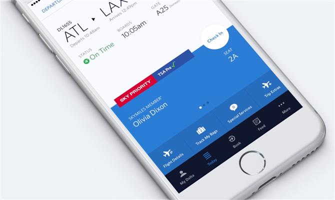 Fly Delta também conta com uma página para a conta SkyMiles redesenhada e rastreamento dos níveis de ocupação dos Delta Sky Clubs em tempo real