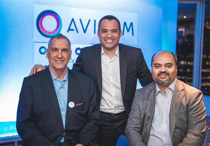 Fernando Slomp, presidente da Avipam, Peterson Prado, diretor comercial e de operações, e Humberto Machado, diretor financeiro e TI