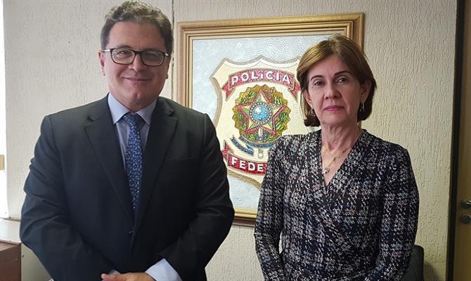 Vinicius Lummertz, Ministro do Turismo, se reuniu com Silvana Borges, diretora executiva da Polícia Federal