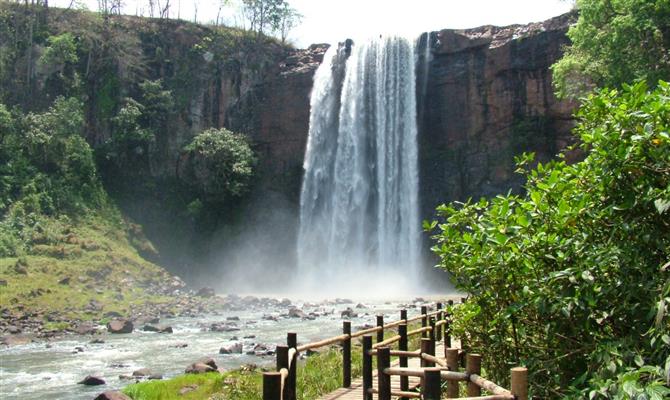 Cachoeira Salto Majestoso, em Costa Rica (MS), na região da Rota Norte, uma das apostas de Wendling para a nova gestão