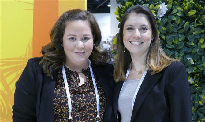 Mayra Gómez, nova gerente de mercado para a Flórida, e Jéssica Godoi, responsável pelo Estado como produto na CVC Corp