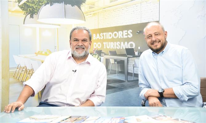 Artur Luiz Andrade, editor-chefe da PANROTAS, e Eduardo Murad, diretor executivo da Alagev