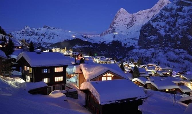 Mürren, um dos vilarejos escondidos por entre os Alpes Suíços 