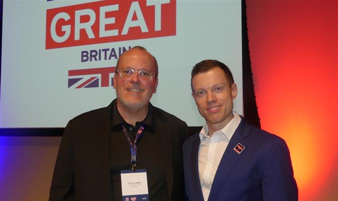 Gavin Landry, VP executivo do Visit Britain nas Américas, e Malcolm Griffiths, diretor no Brasil
