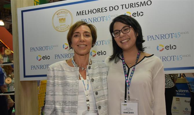 Gerente da RTS na América Latina, Karina Rucco, ao lado de Beatriz Yumi, executiva da empresa no Brasil