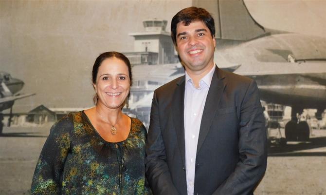 A gerente sênior de Marketing da Sita para as Américas, Cristiane Dart, e o diretor de Vendas da Sita no Brasil, Luiz Castanha
