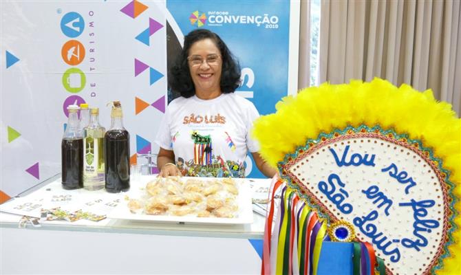 Secretária municipal de Turismo de São Luís, Socorro Araújo, em convenção da BWT