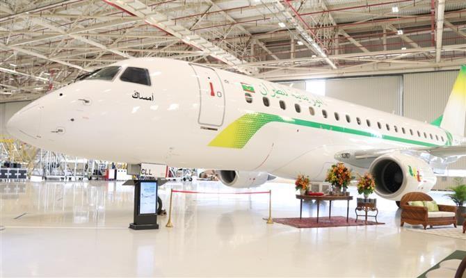 O primeiro E175 da Mauritania Airlines, entregue em março