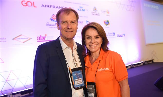 Jean-Marc Pouchol, da Air France-KLM, e Jeanine Pires, da Matcher