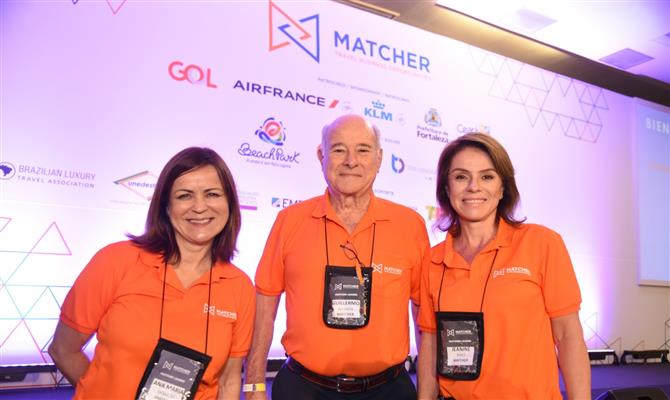 Ana Maria Donato, José Guillermo Alcorta e Jeanine Pires, idealizadores e sócios da Matcher